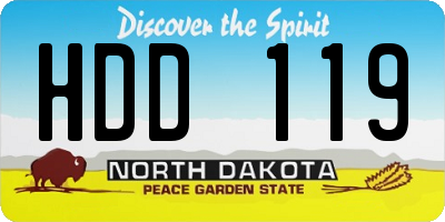 ND license plate HDD119