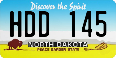 ND license plate HDD145