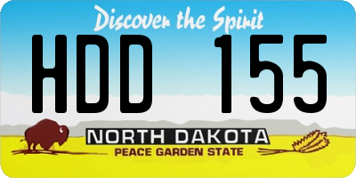 ND license plate HDD155