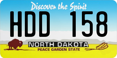 ND license plate HDD158