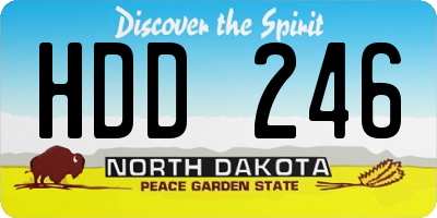 ND license plate HDD246