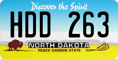 ND license plate HDD263