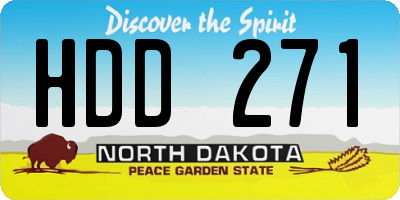 ND license plate HDD271