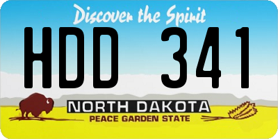 ND license plate HDD341