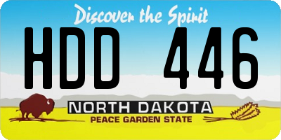 ND license plate HDD446