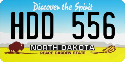 ND license plate HDD556