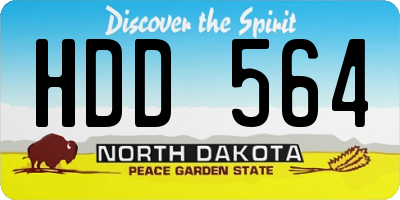 ND license plate HDD564