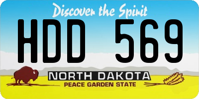 ND license plate HDD569
