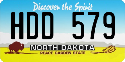 ND license plate HDD579