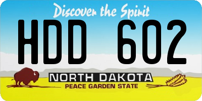 ND license plate HDD602