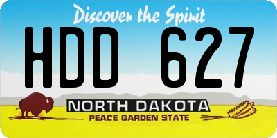 ND license plate HDD627