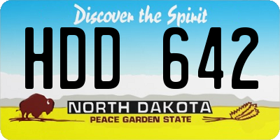 ND license plate HDD642