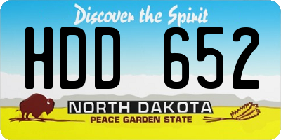ND license plate HDD652