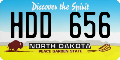 ND license plate HDD656