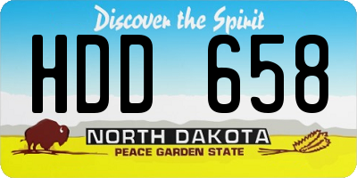 ND license plate HDD658