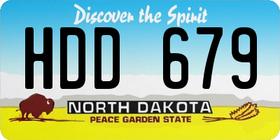 ND license plate HDD679