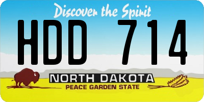 ND license plate HDD714