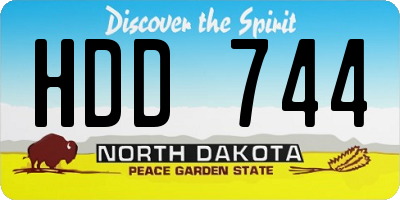 ND license plate HDD744