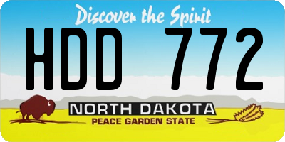 ND license plate HDD772