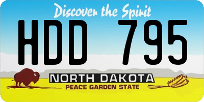 ND license plate HDD795