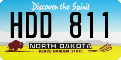 ND license plate HDD811