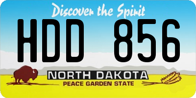 ND license plate HDD856