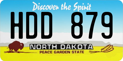 ND license plate HDD879
