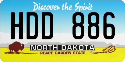 ND license plate HDD886