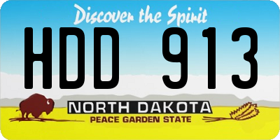 ND license plate HDD913