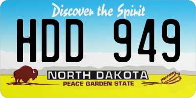ND license plate HDD949