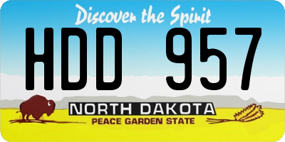 ND license plate HDD957