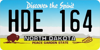 ND license plate HDE164