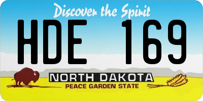 ND license plate HDE169