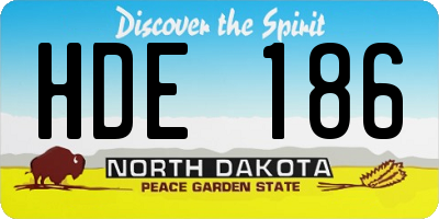 ND license plate HDE186