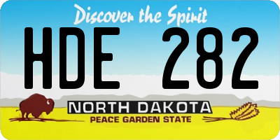 ND license plate HDE282