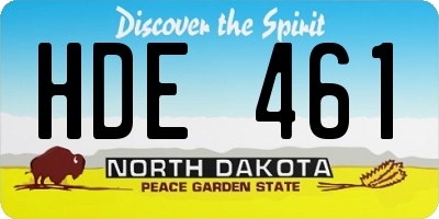 ND license plate HDE461
