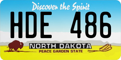 ND license plate HDE486