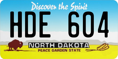ND license plate HDE604