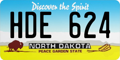 ND license plate HDE624