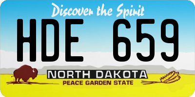 ND license plate HDE659