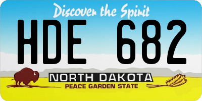 ND license plate HDE682