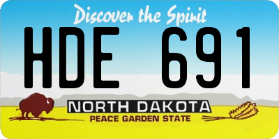 ND license plate HDE691