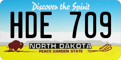 ND license plate HDE709