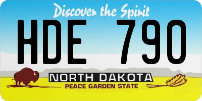 ND license plate HDE790