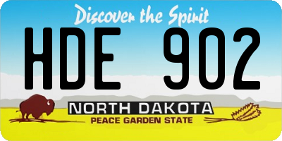 ND license plate HDE902