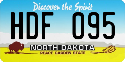 ND license plate HDF095