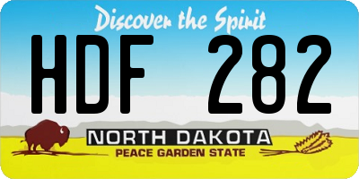 ND license plate HDF282