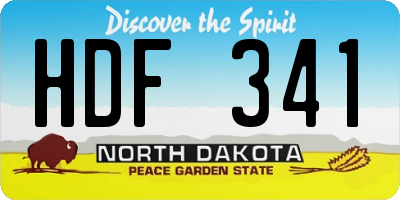 ND license plate HDF341