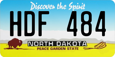 ND license plate HDF484