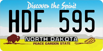 ND license plate HDF595